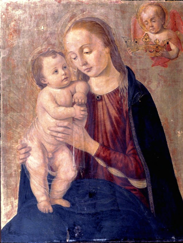 Madonna and Child with Cherub by Biagio d'Antonio