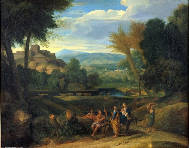 A Classical Landscape with the Flight into Egypt by Francisque Millet