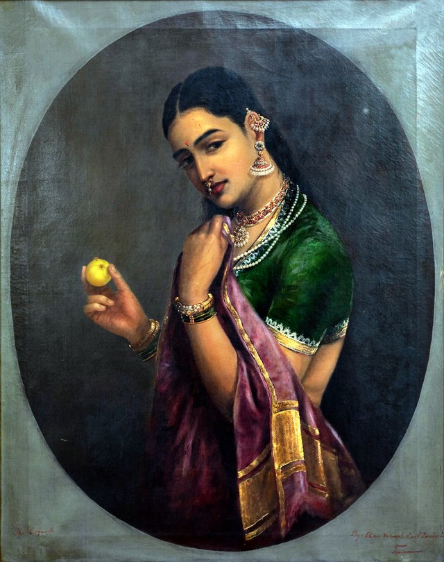 The Coquette by Raja Ravi Varma