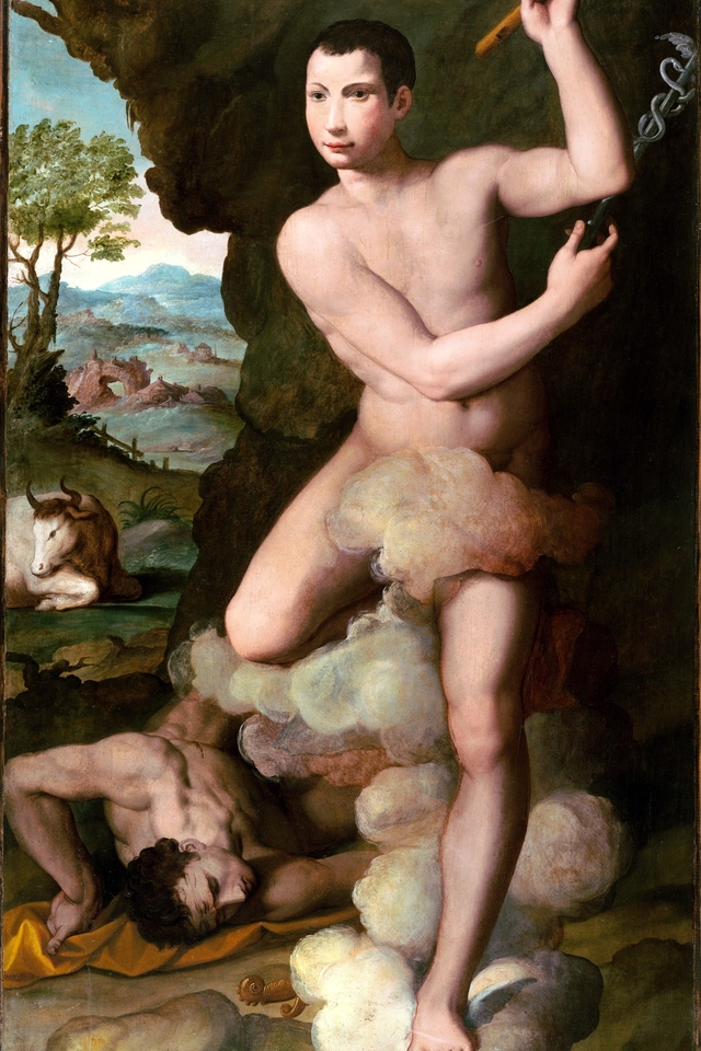 Allegorical Portrait of a Young Man in the Guise of Mercury Slaying Argus by Alessandro Allori