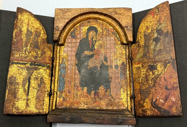 Virgin and Child, with Scenes from the Lives of Christ and Saint Francis by Duccio di Buoninsegna