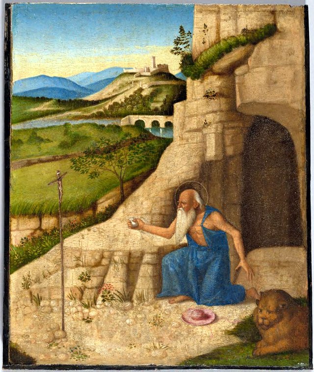 Saint Jerome in a Landscape by Vincenzo Catena