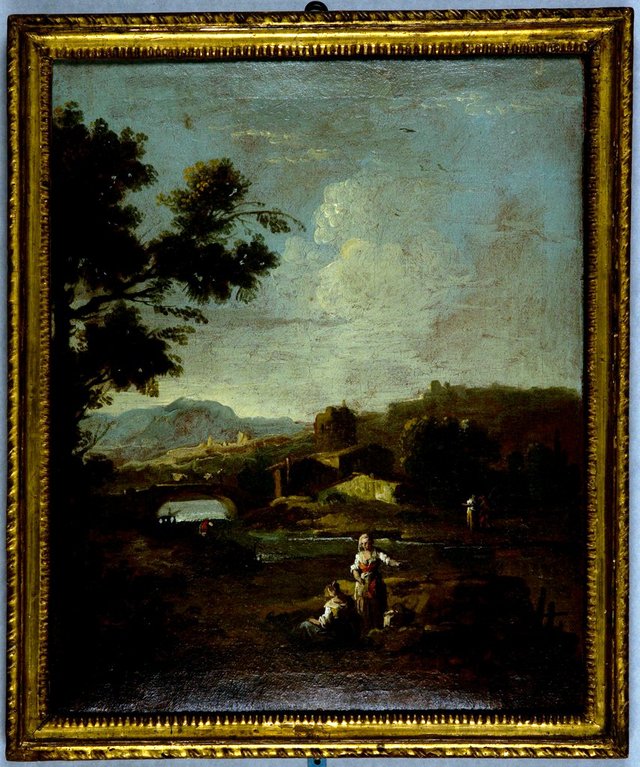 Landscape with Figures by Giuseppe Zais