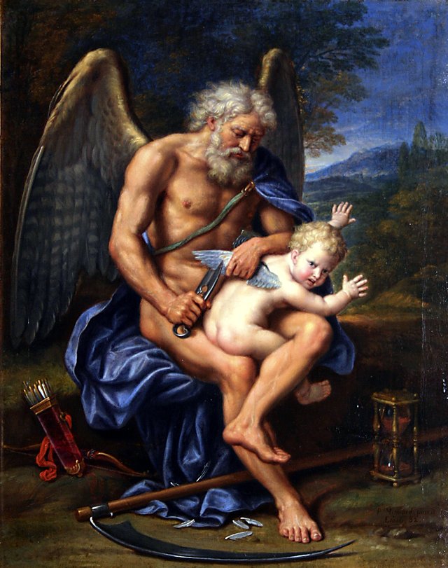 Time Clipping Cupid's Wings by Pierre Mignard I