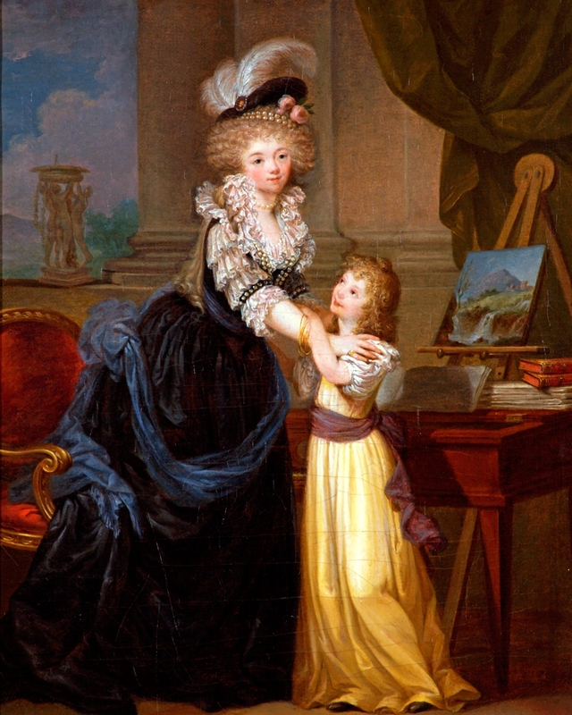 A Young Lady and a Little Girl by Marguerite Gérard
