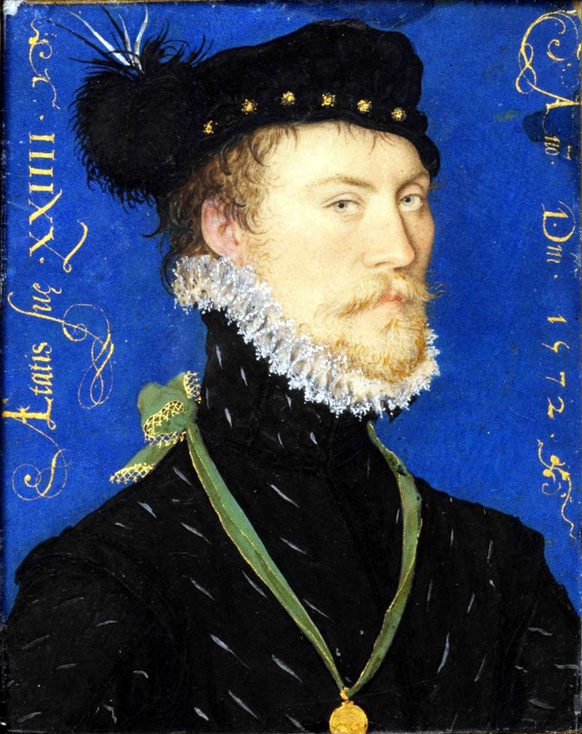 Portrait of an unknown man by Nicholas Hilliard