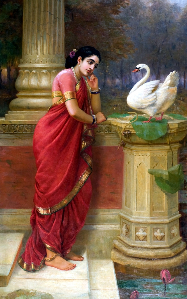 Hamsa Damayanti by Raja Ravi Varma