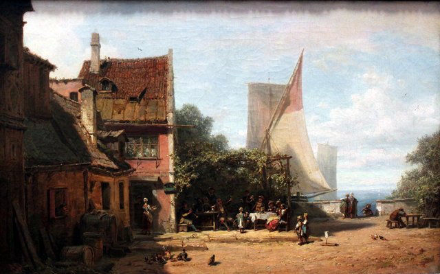 Old tavern near Starnberger See by Carl Spitzweg