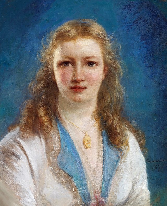 Portrait of Caroline Elisabeth Nanny Jerichau. by Elisabeth Baumann