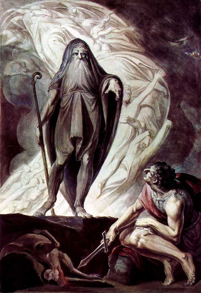 Tiresias appears to Ulysses during the sacrifice by Henry Fuseli