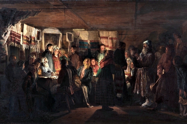 A Sorcerer Comes to a Peasant Wedding by Vassily Maximov