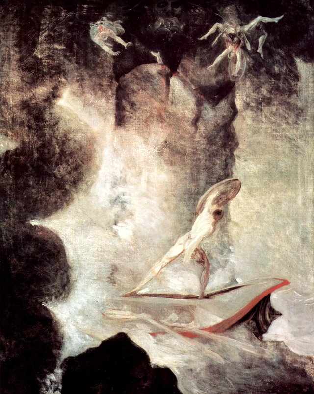 Odysseus vor Scilla und Charybdis. by Henry Fuseli