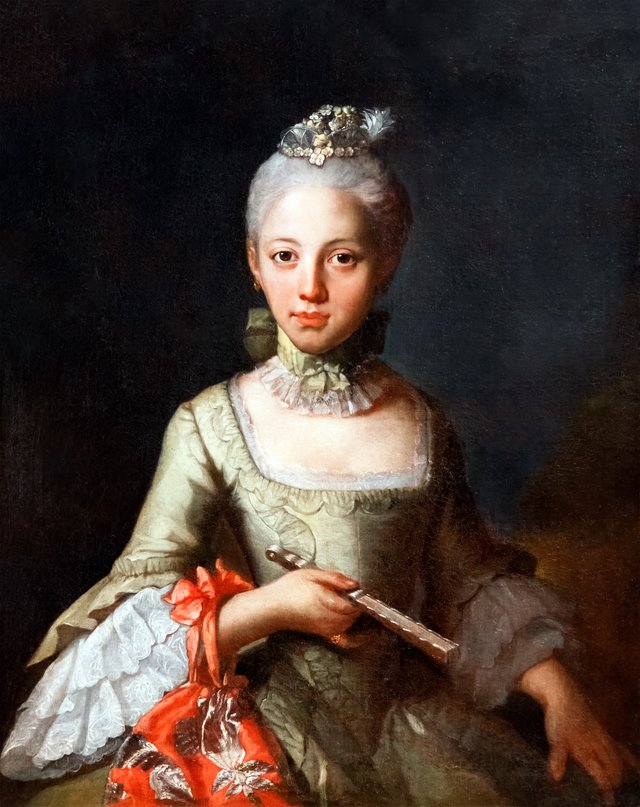 Portrait of young girl by Giuseppe Bonito