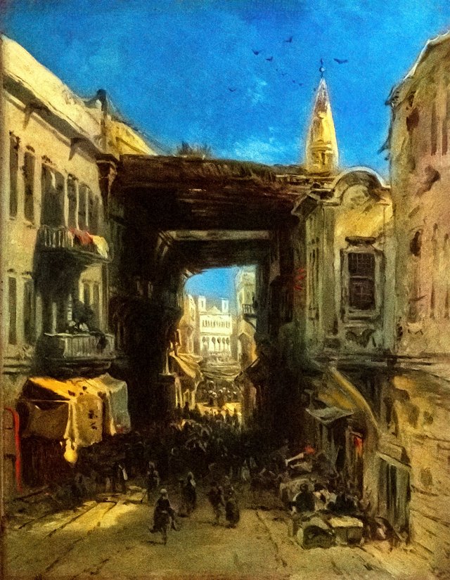 Rue dans la casbah d'Alger by Eugène Isabey