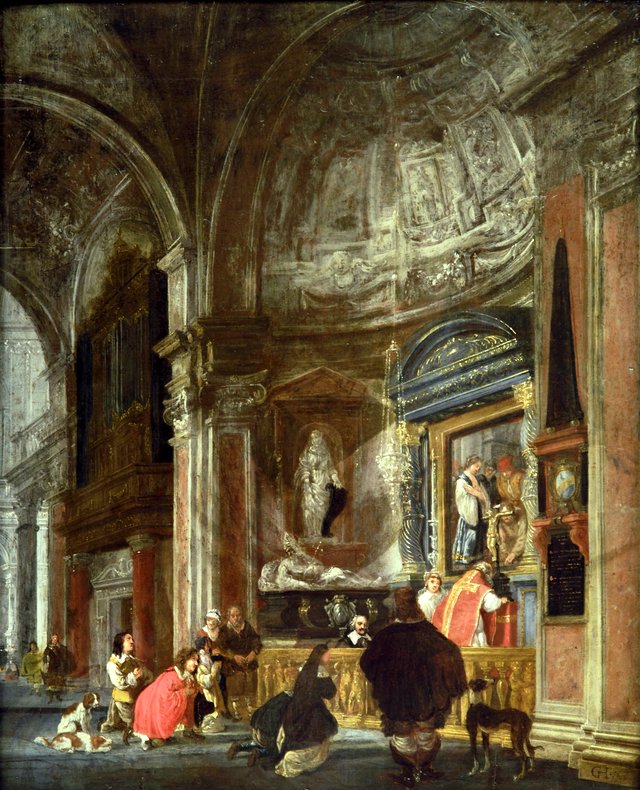 A Family Chapel in an Imaginary Catholic Church by Gerard Houckgeest