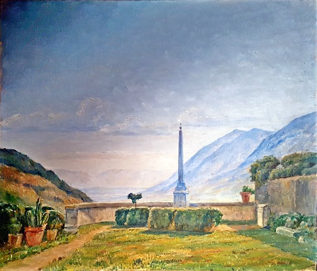 View from the garden of Palazzo Ferrante in Civita d'Antino. by Johan Rohde