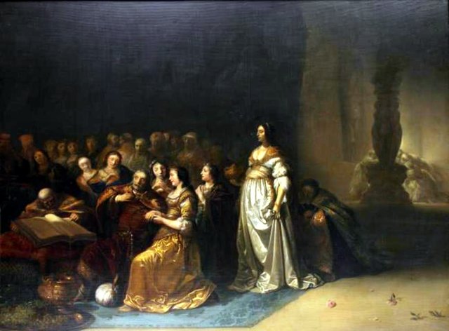 King Solomon is persuaded by his wives into idolatry by Hendrik Gerritsz Pot