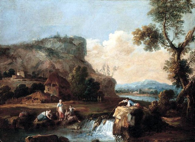 Pastoral Landscape by Giuseppe Zais