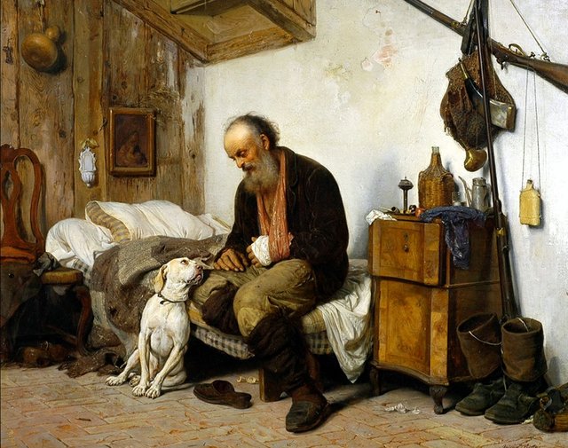 Owner with dog by Antonio Rotta