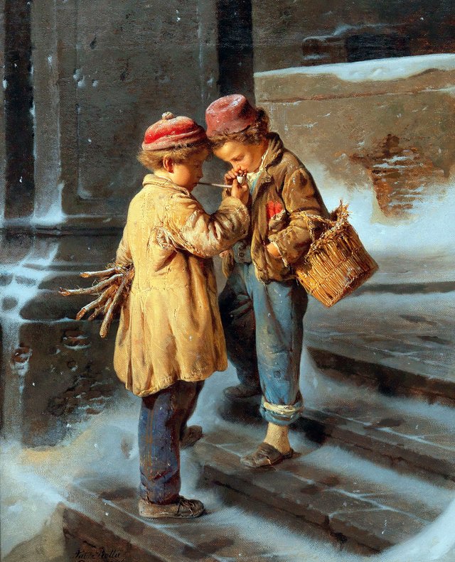 The young smokers by Antonio Rotta