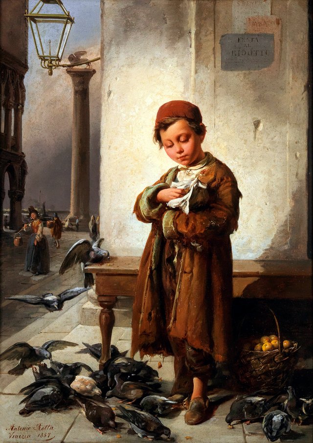 Feeding the birds by Antonio Rotta