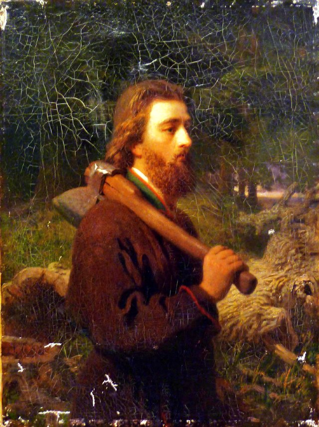 Hiiu saare talupoeg kirvega by Johann Köler