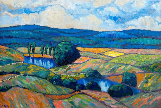 Konrad Mägi maal "Võrumaa motiiv. Valgjärv" by Konrad Mägi