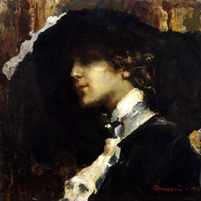 Il cappello nero by Giuseppe Amisani