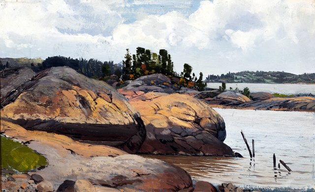 A Rocky Shore in the Archipelago by Fanny Churberg