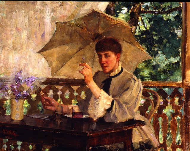 Woman with a Parasol by Maria Wiik