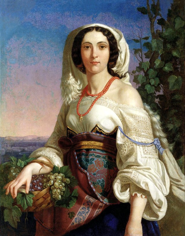 Neapolitan girl by Pimen Orlov