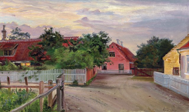 Street view from Skagen. by Anna Ancher