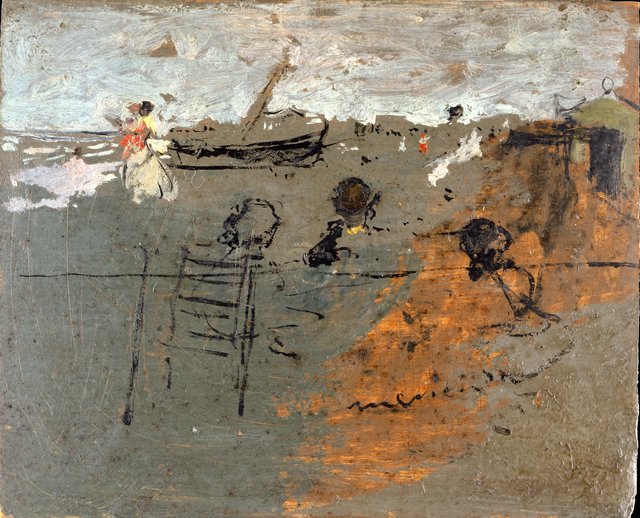 Merienda en la playa by Ignacio Pinazo Camarlench