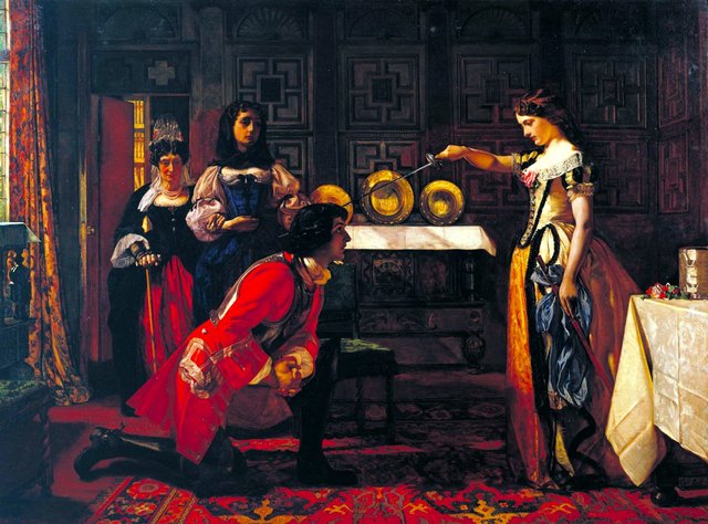 Beatrix Knighting Esmond by Augustus Egg