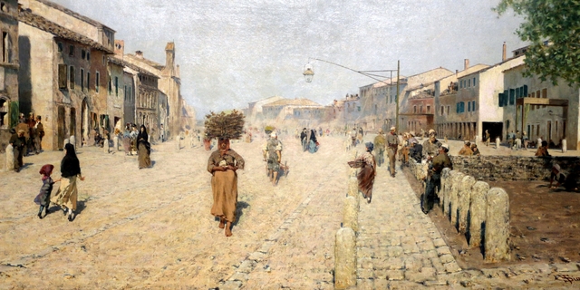 Suburb of Porta Adriana in Ravenna by Telemaco Signorini