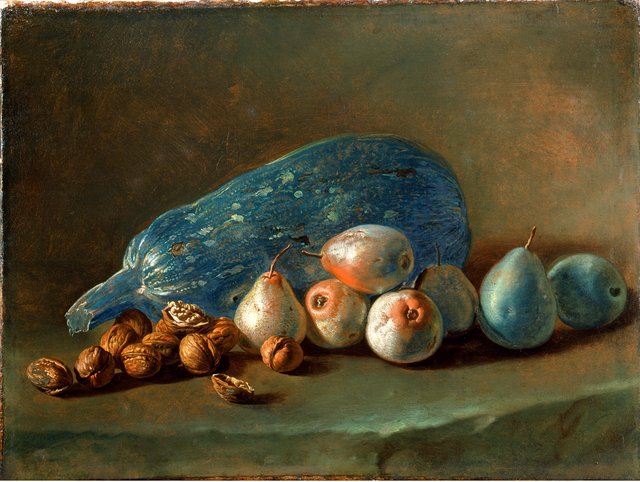 Still Life with Pumpkin, Pears and Walnuts by Giacomo Ceruti