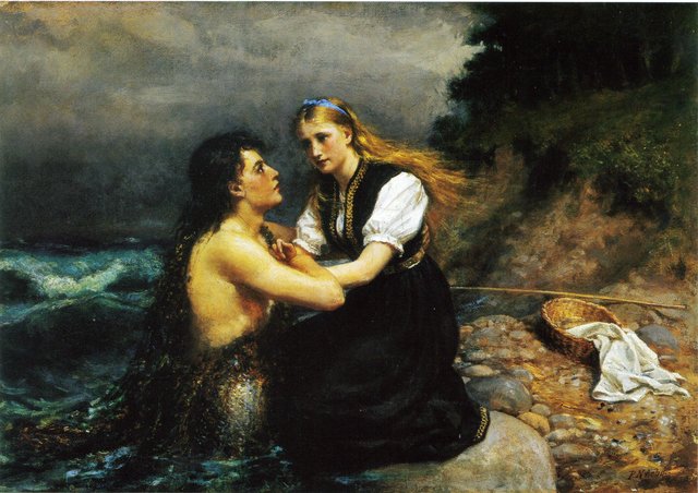 Liden Gunvor og Havmanden by Peter Nicolai Arbo