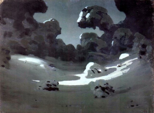 Moon Spots in the Forest, Winter by Arkhip Kuindzhi
