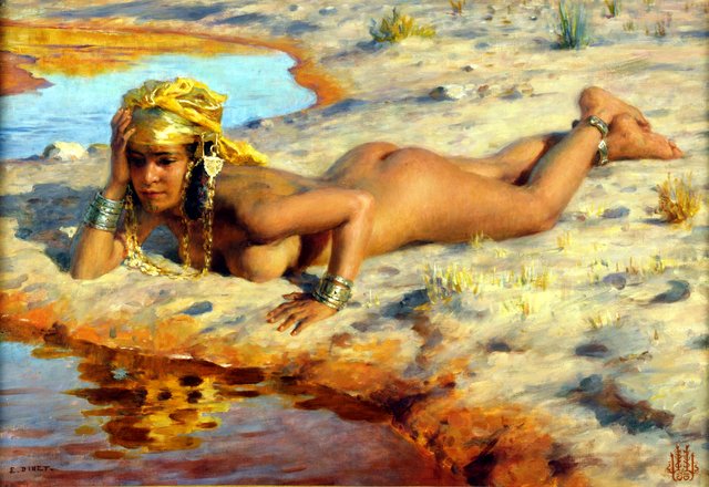 On the Banks of the Wadi by Nasreddine Dinet