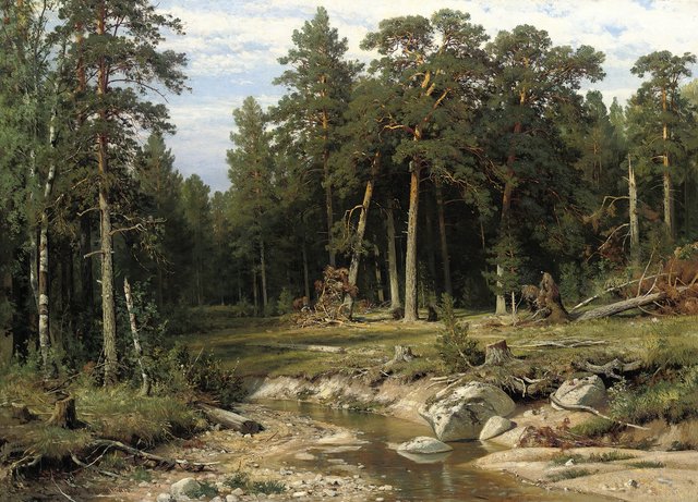 Mast Pine Forest in Viatka Province by Ivan Shishkin
