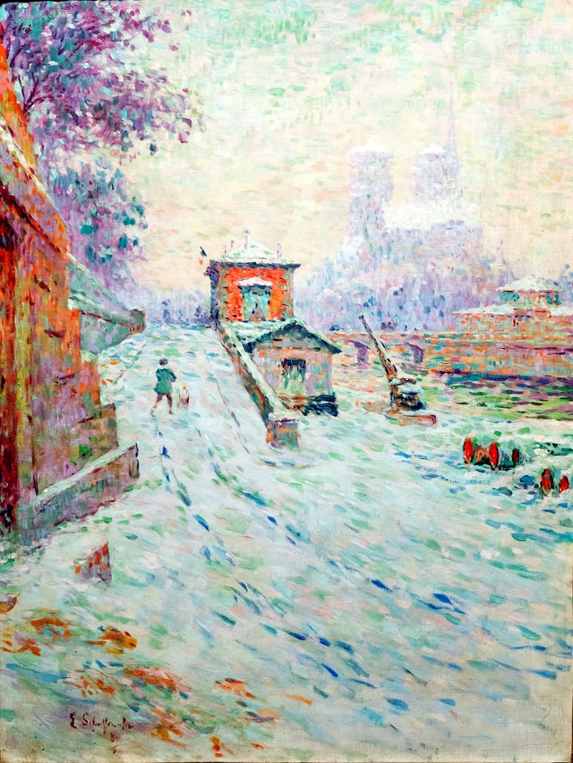 Notre Dame in the Snow by Émile Schuffenecker