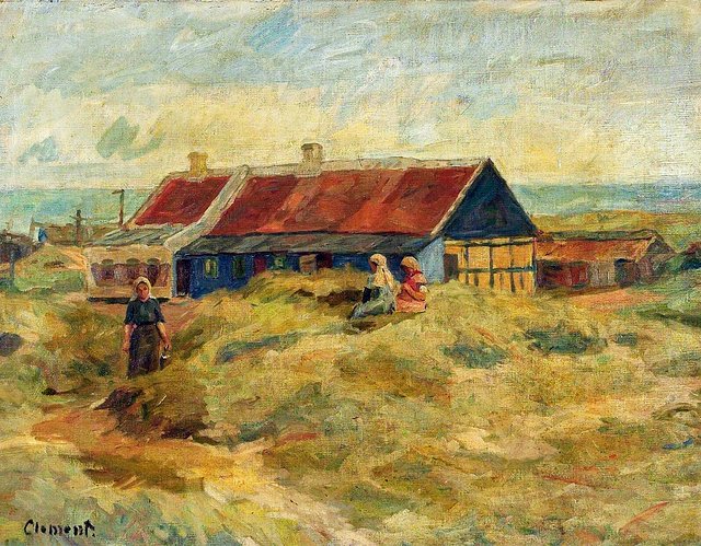 The Blue House in Skagen by Gad Frederik Clement
