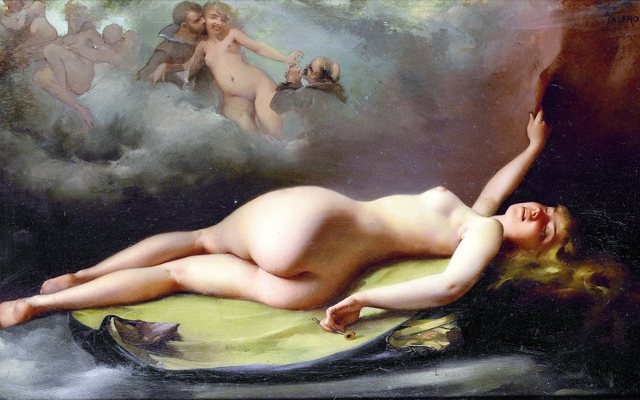 Reclining nude by Luis Ricardo Falero