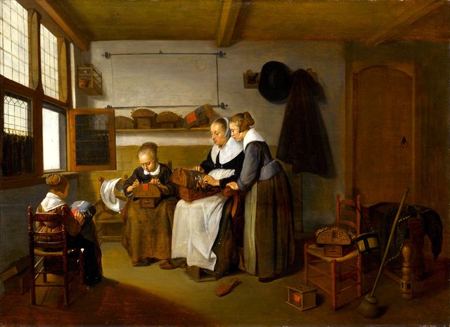 The Lacemaker's School by Quirijn van Brekelenkam