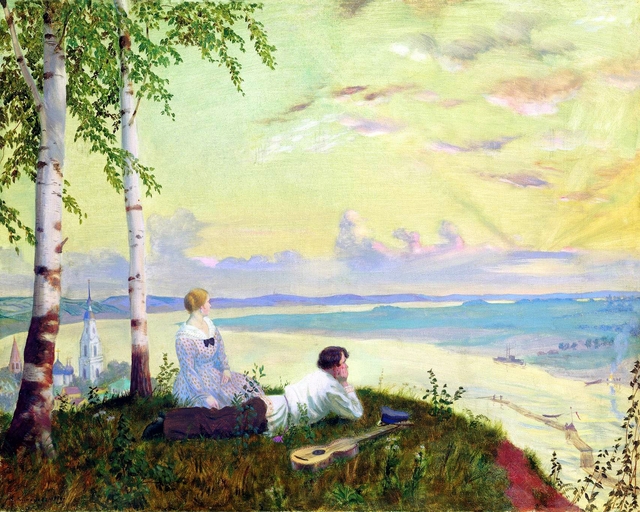At Volga by Boris Kustodiev