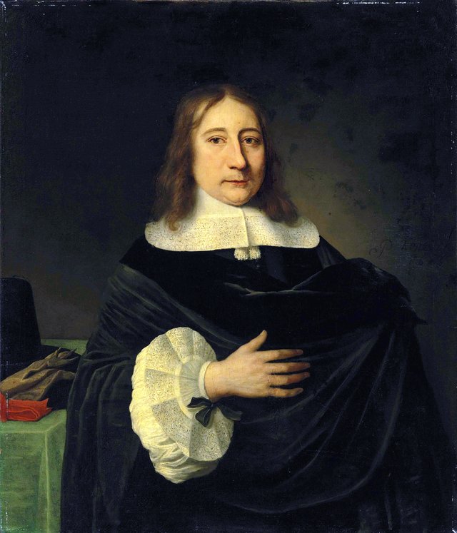 Portrait of one of the brothers Van der Burch, probably Arent van der Burch (1621-1691), 1656 by Philips Koninck