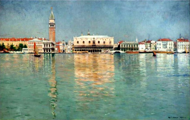 Dodge's Palace from the Lagoon by Otto Henry Bacher