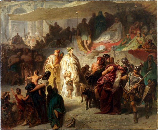 Thusnelda in the triumphal procession of Germanicus by Karl von Piloty