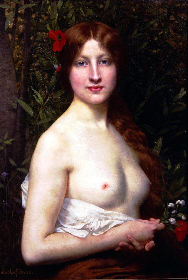 Wildflowers by Jules Lefebvre