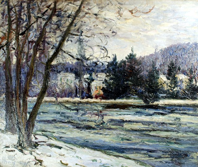 La glace, étang de Ville d’Avray by Maxime Maufra